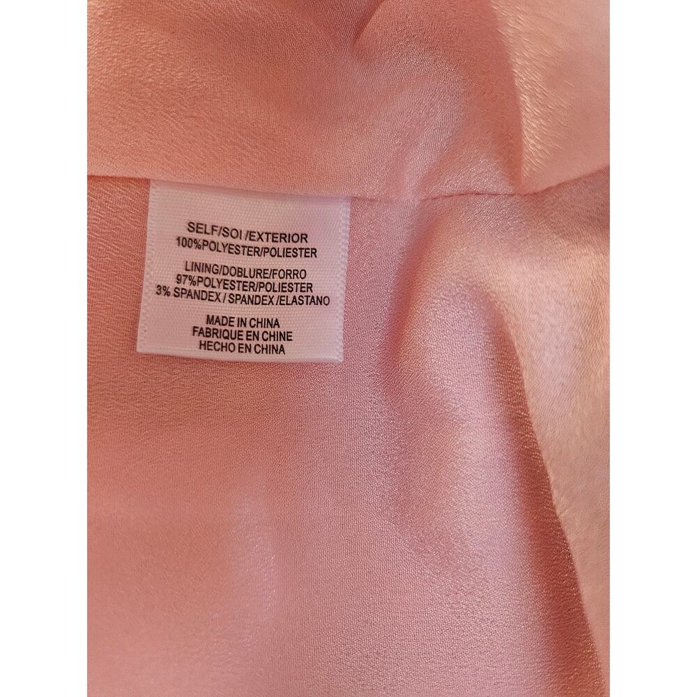 Charles Henry Pink Tweed Dress Sz XS Fringed Lined Zip Up - Picture 7 of 8